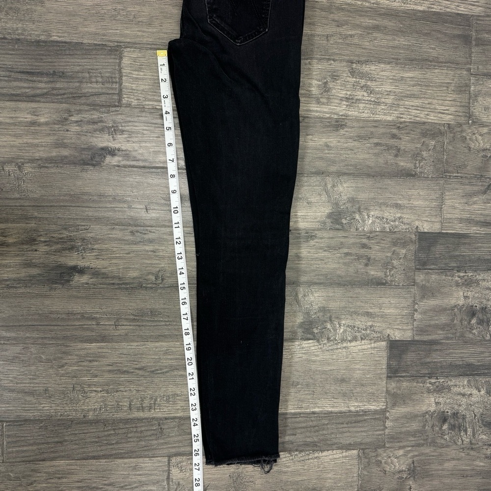 MOTHER Women's Black Looker Ankle Fray Jeans Size 25 - Picture 15 of 16